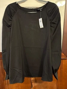 Banana Republic Women's Long Sleeve Scoopneck Satin Pullover Top Blouse NWT XL - Picture 1 of 11