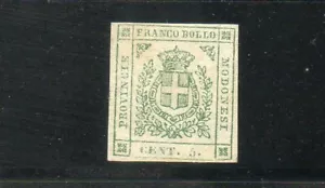 Modena 1859 Gobierno Provisional 5C. Verde Nuevo Sin Goma MNG N4361 - Imagen 1 de 1
