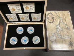 2015 $20 The Great Lakes - Pure Silver 5-Coin Set - Foto 1 di 4