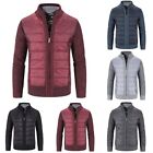 Men's Thick Faux Fur Lined Zip Up Winter Warm Sweater Jacket Coat High Neck