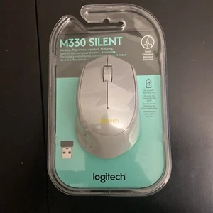 Logitech M330 Silent Wireless Mouse - NEW Grey Gray - Picture 1 of 4