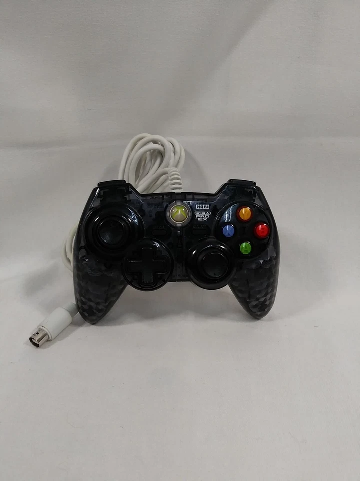 Hori Pad Gem Pad EX Xbox 360 WIRED Controller Clear Charcoal Good Condition - Image 1 of 4