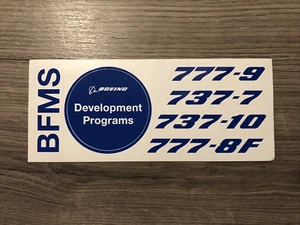 Boeing Entwicklungsprogramme Stickerbogen 777 737 BFMS - Bild 1 von 8