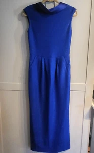 St John Royal Blue Sleeveless Sparkle Knit Evening Dress - Size 2 - Picture 1 of 5