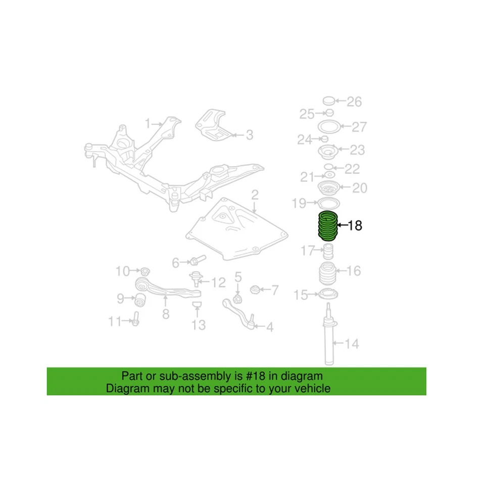 Genuine OEM Front Coil Spring For BMW 525xi 530xi 2006-2006 - Image 1 of 1