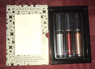 Lápiz labial líquido metálico ANASTASIA Beverly Hills 3 piezas mini juego de regalo navideño  Foto 1 de 3