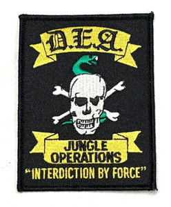 DEA JUNGLE OPERATIONS "INTERDICTION BY FORCE" BLACK PATCH (PD 17)