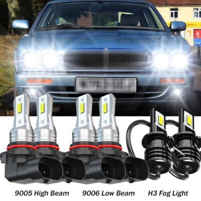 Kit de faros LED 6x 9005+9006+H3 para Jaguar XJ6 1995 1996 1997 bombillas antiniebla altas bajas Foto 1 de 4