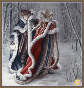 In the middle of the night 129 Chart Counted Cross Stitch Pattern Needlework - Bild 1 von 5