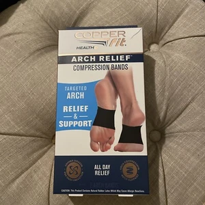 Copper Fit Copper Infused Arch Relief Compression Bands - One Size - Picture 1 of 4