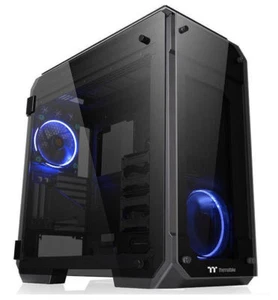 Thermaltake View 71 Tempered Glass Blue LED Fan Full Tower, CA-1I7-00F1WN-00 - Picture 1 of 3