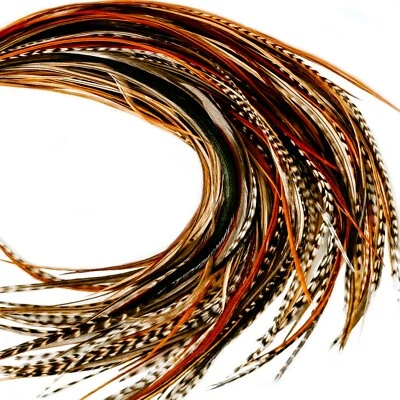 *SALE* 21 pcs. Natural LONG 9-14" Feather Extension, Whiting Farms + DIY Kit - Image 1 of 4