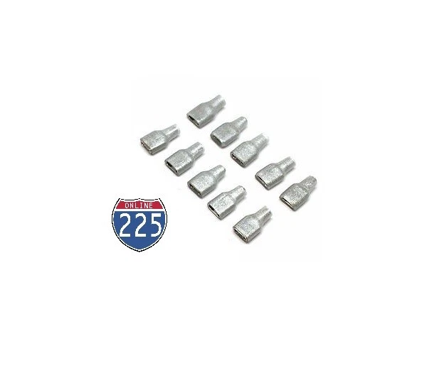 16-14 Gauge Silver Female Speaker Silver Spade Terminals 10 pieces  - Image 1 of 1