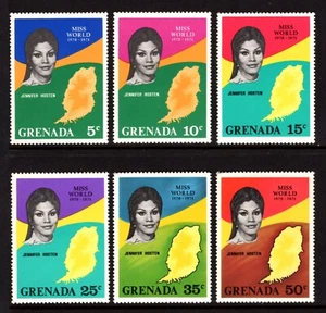 Grenada 403-408 MNH  1971 Miss Jennifer Hosten Miss World Map x45225 - Picture 1 of 1