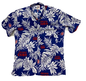Camisa de campamento Reyn Spooner Aloha real/roja de los Chicago Cubs para hombre grande de algodón - Imagen 1 de 10