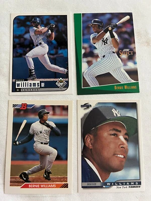 (4) BERNIE WILLIAMS-92 BOWMAN # 407-93 SELECT# 393-96 SCORE# 343-UD CHOICE # 116 - Image 1 of 2