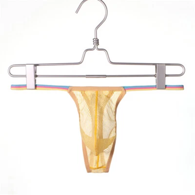 Men Mesh Briefs Sexy Panties Bulge Pouch G-String Thong Underwear Low Ri - Image 1 of 4