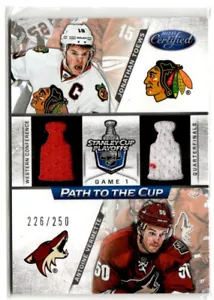 2012-13 zertifizierter Weg zum Cup Jonathan Toews Antoine Vermette TRIKOT 226/250 - Bild 1 von 1