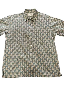 Tori Richard hawaiianisches Aloha Shirt XL Allver-Print Ananas Baumwolle Rasen Herren - Bild 1 von 6