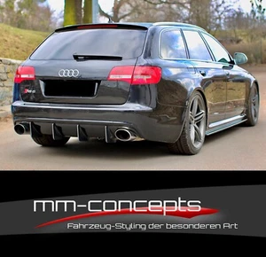 Difusor de copa para Audi RS6 4F C6 parte trasera aletas divisor DTM RS ABS - Imagen 1 de 8