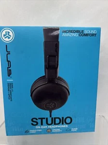JLAB Black Wired STUDIO on Ear Headphones Cloud Foam, Sound & Comfort SEALED New - Picture 1 of 3