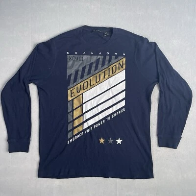 SEAN JOHN Evolution Lightweight Knit Crewneck Pullover Sweater Men XXL Blue - Image 1 of 4