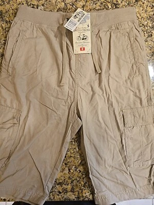 Pantalones Cortos Carga Swiss Cross Caqui Cordón Talla Mediana Nuevos Con Etiquetas Foto 1 de 4