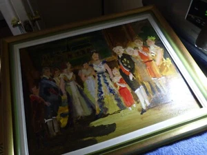 Antikes signiertes Ölgemälde 16 x 20 Original NORGE Royalty Notre Dame OHNE RAHMEN - Bild 1 von 15