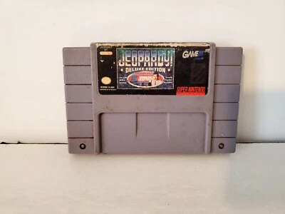 "Jeopardy Deluxe Edition" SNES Game, (1993), Super Nintendo, (Tested & Works) - Image 1 of 3