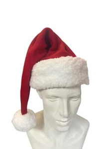 1X Santa Hat Christmas Hat Xmas Supply Plush Classic Fur Santa Claus Hat - Picture 1 of 8
