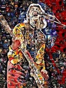 Kunst Collage Poster Paul McCartney Druck aus klassischen Rockmusik Alben 60-70er - Bild 1 von 10
