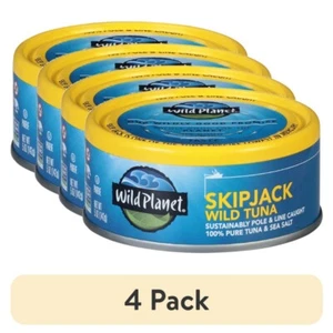 (4 pack) Wild Planet Skip Jack Wild Tuna 5 oz - Picture 1 of 10