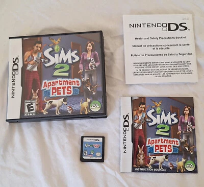 The Sims 2 Apartment Pets Nintendo DS Complete Manual Case Box & Game Tested CIB - Image 1 of 4