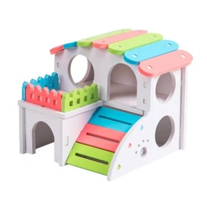 Small Pets Hideout Hamster Villa Plastic House for Chinchillas Guinea Pigs - Picture 1 of 8