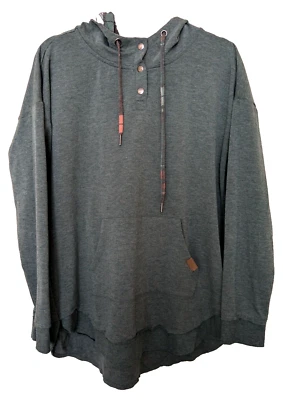 Maurices L 码格子口音连帽衫运动衫轻便手袋长下摆 — 第 1/4 张图片