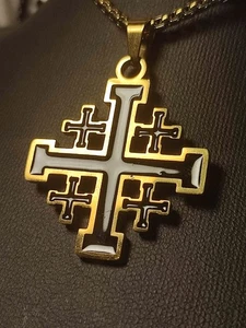 Orthodox Kirche Christen Halskette in Gold schwarz Glaube Religion - Bild 1 von 6