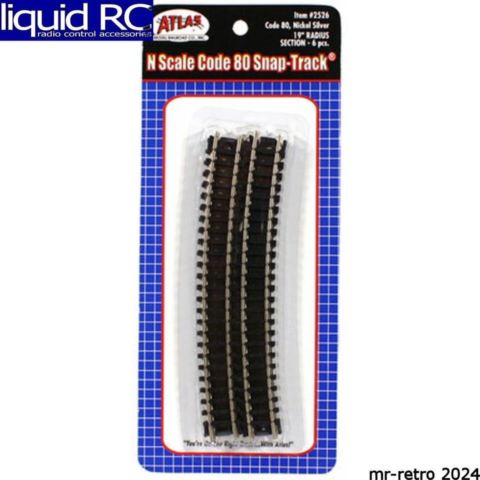 Atlas Trains 2526 N Code 80 19 Radius Curve (6) - Image 1 of 1
