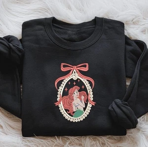 Disney Little Mermaid Ariel Locket Custom Embroidered Sweatshirt/Hoodie - Picture 1 of 5