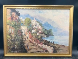 Eugenio Magno Amalfi Coast Italy Art Print, Framed - Picture 1 of 10
