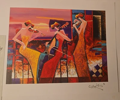 Charles Lee Seriolithograph Park West at Sea "Andante" Signed COA 9 3/8" x 7 - Image 1 of 4