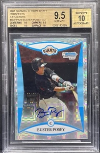Bowman Buster Posey Chrome Prospects Rookie 2008 RC automático X-Fractor/225 BGS 9,5 - Imagen 1 de 2