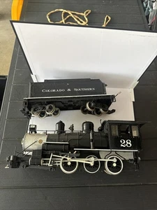 Bachmann G Scale Colorado & Southern4-6-0 Steam Locomotive & Tender #28 Used A7 - Picture 1 of 7