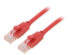 2x Cordon Patch IBERF mâle RJ45, recto-verso U/UTP 6 CCA PVC rouge 1m VENTION - Photo 1/1