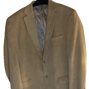 Dockers Corduroy Blazer Mens 46L Brown Cotton 2  Buttons Lined Jacket Preppy - Picture 1 of 11