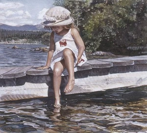 Steve Hanks Getting Her Feet Wet Edizione Aperta Firmata - Foto 1 di 1