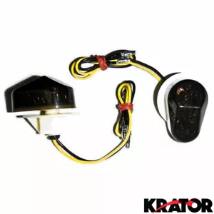 Flush Mount Turn Signal LED Lights Amber Smoke Lens for Yamaha YZF R6 R1 FZ6 FZ1 - Picture 1 of 3