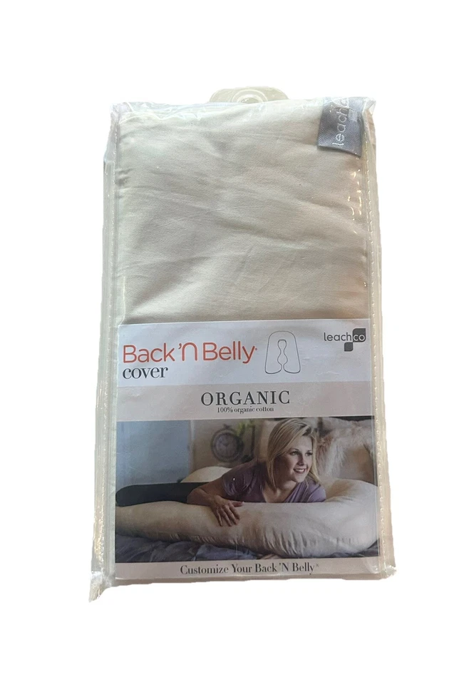 Back N Belly Pillow Cover 100 Organic Cotton Washable Natural Ivory Leachco