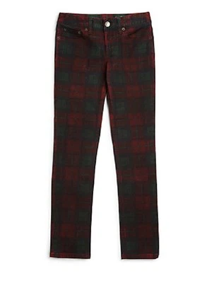 NWT Ralph Lauren Girl's Bowery Plaid Skinny Jeans Size 10 - Image 1 of 4