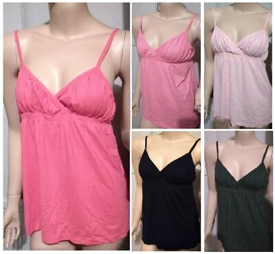 CLU Pinks/Black/Olive Spaghetti Strap Top/Cami Top Sz. L - Please Select Color - Image 1 of 4
