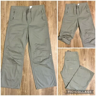 Vtg 90s Levi’s Silvertab Double Knee Roll Up Khaki Drawstring Pants Sz XL (32) - Image 1 of 4